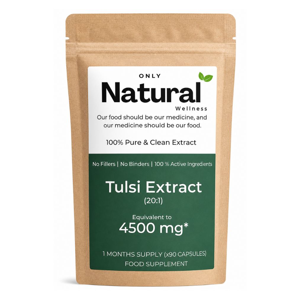 Tulsi (Holy Basil) Extract Capsules (20:1) – 2500 mg – 1 Month Supply
